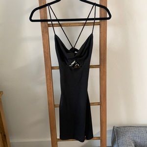 black mini dress